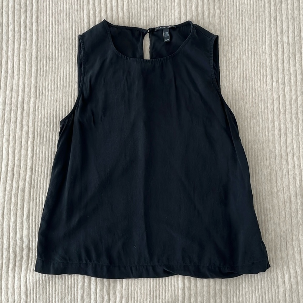 Eileen Fisher - black silk top